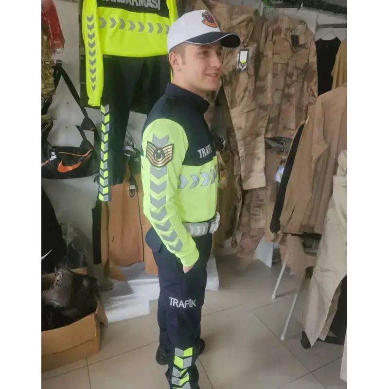 Trafik Jandarması Pantolonu Ve Trafik Uzun Kollu Tişört Takım, Jandarma Trafik Pantolon ve Uzun Kollu Üniforma Sweatshirt