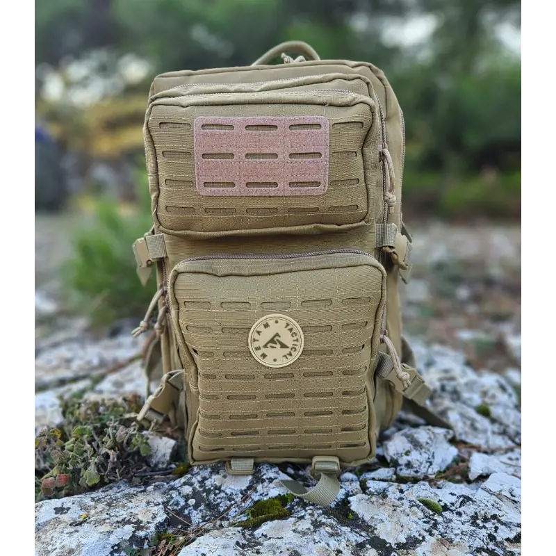 METAM Lazer Kesim 45 Litre Çöl Rengi Bej Sırt Çantası, Taktik Çanta