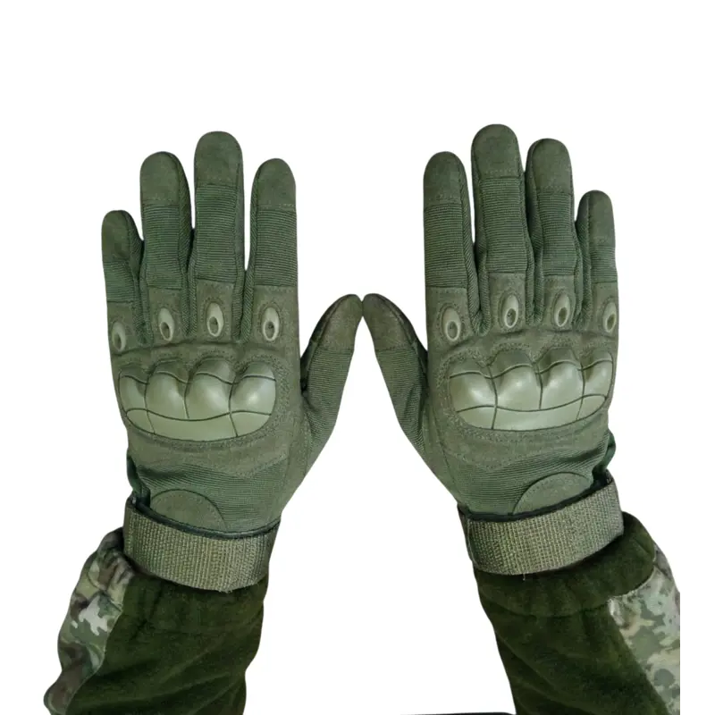 Yeşil Uzun Kemikli Taktik Eldiven, Kemik Korumalı Taktik Eldiven