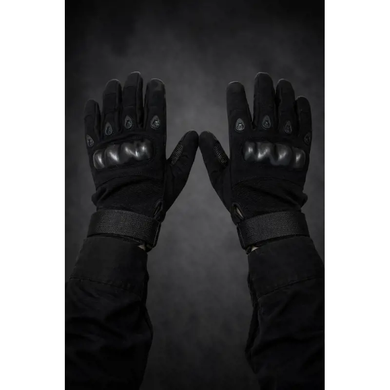 Siyah Uzun Taktik Eldiven, Uzun Korumalı Taktik Eldiven 