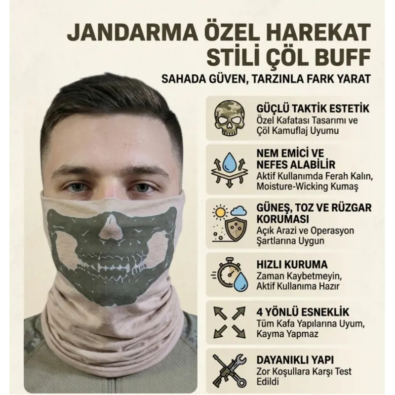 İskelet Buff Boyunluk