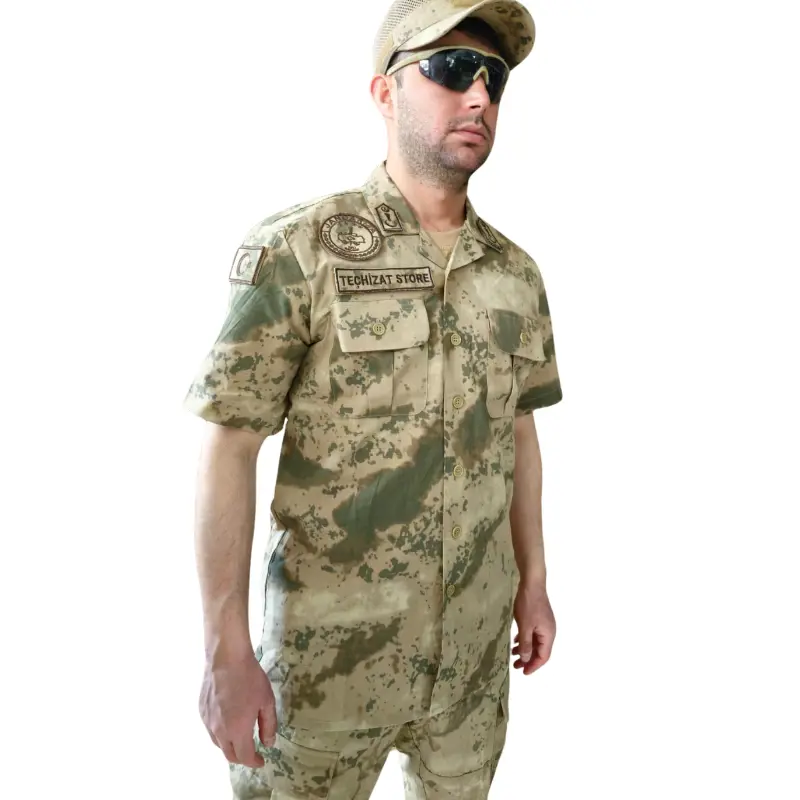 Jandarma kamuflaj kısa kollu yazlık gömlek, jandarma yazlık gömlek 