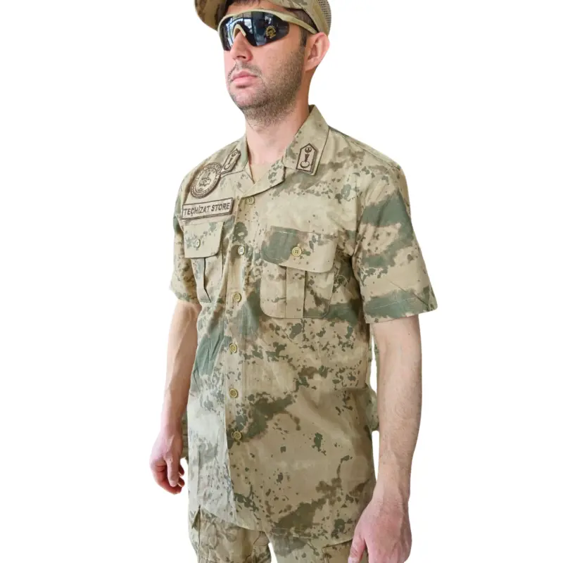 Jandarma kamuflaj kısa kollu yazlık gömlek, jandarma yazlık gömlek 