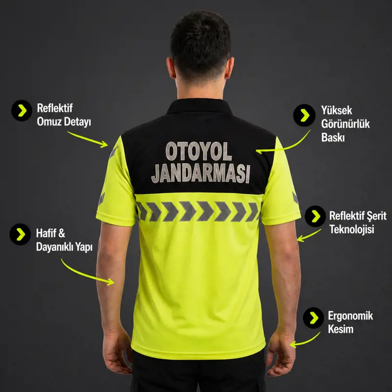 Otoyol jandarması kısa kollu tişört, otoyol yazlık kıyafet 